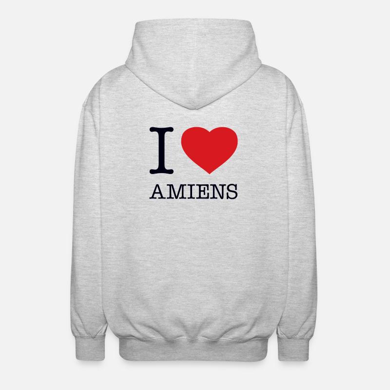 J’ADORE AMIENS - Veste à capuche unisexe - gris clair chiné