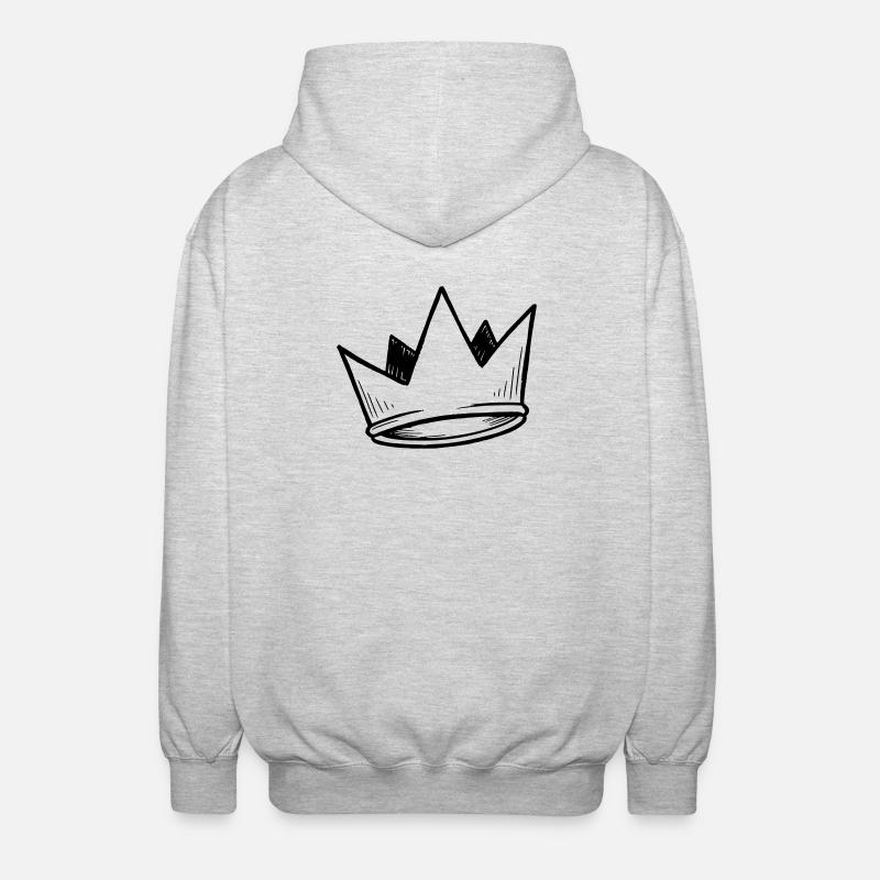 Crown Vector | Doodle Look - Unisex Hooded Jacket - light heather grey