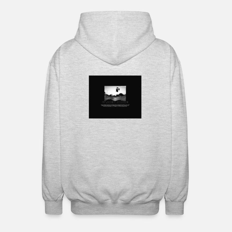 Patineur noir et blanc en bowl - Veste à capuche unisexe - gris clair chiné