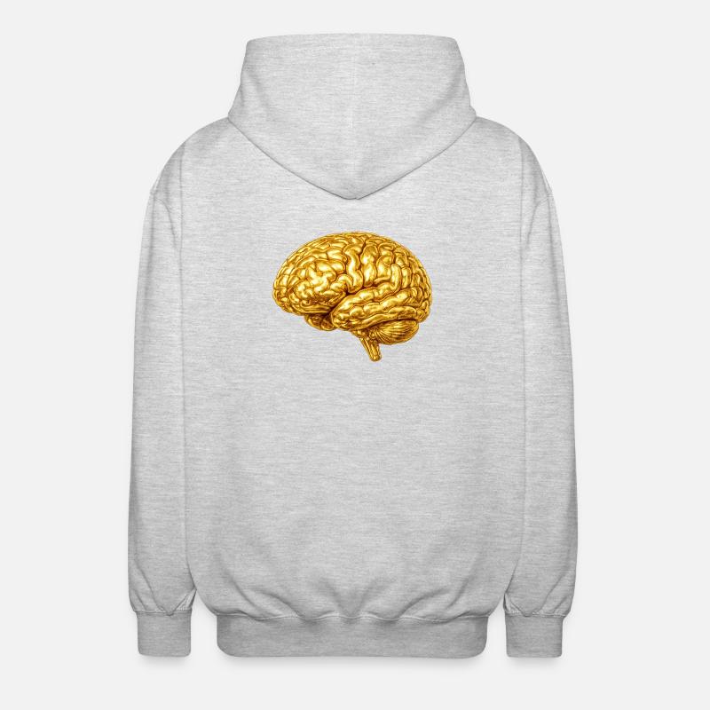 Conception du Cerveau d’Or - Veste à capuche unisexe - gris clair chiné