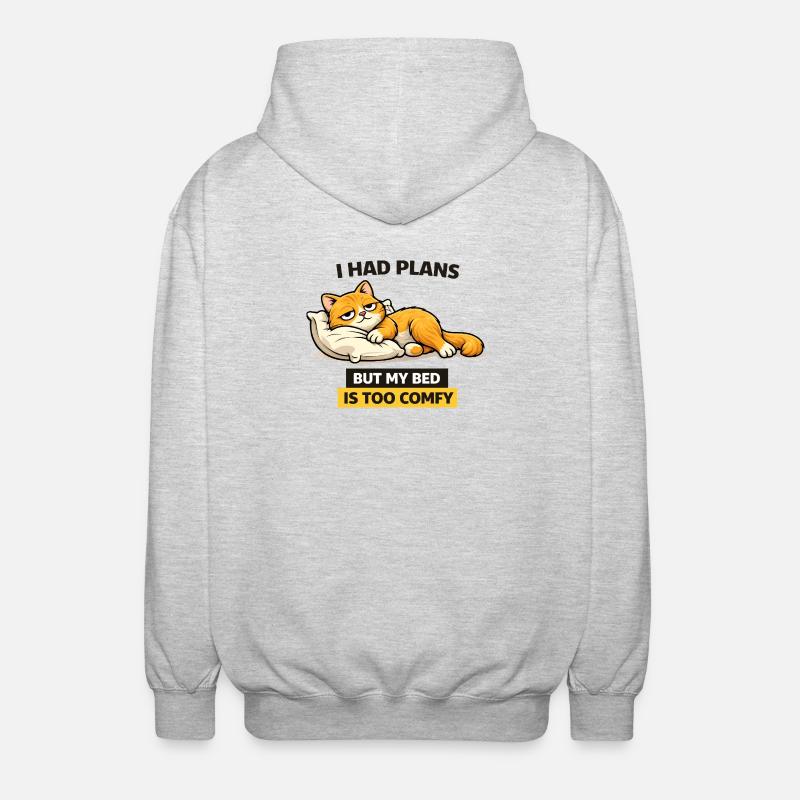 Comfy Cat Bed Plans - Unisex Hooded Jacket - light heather grey