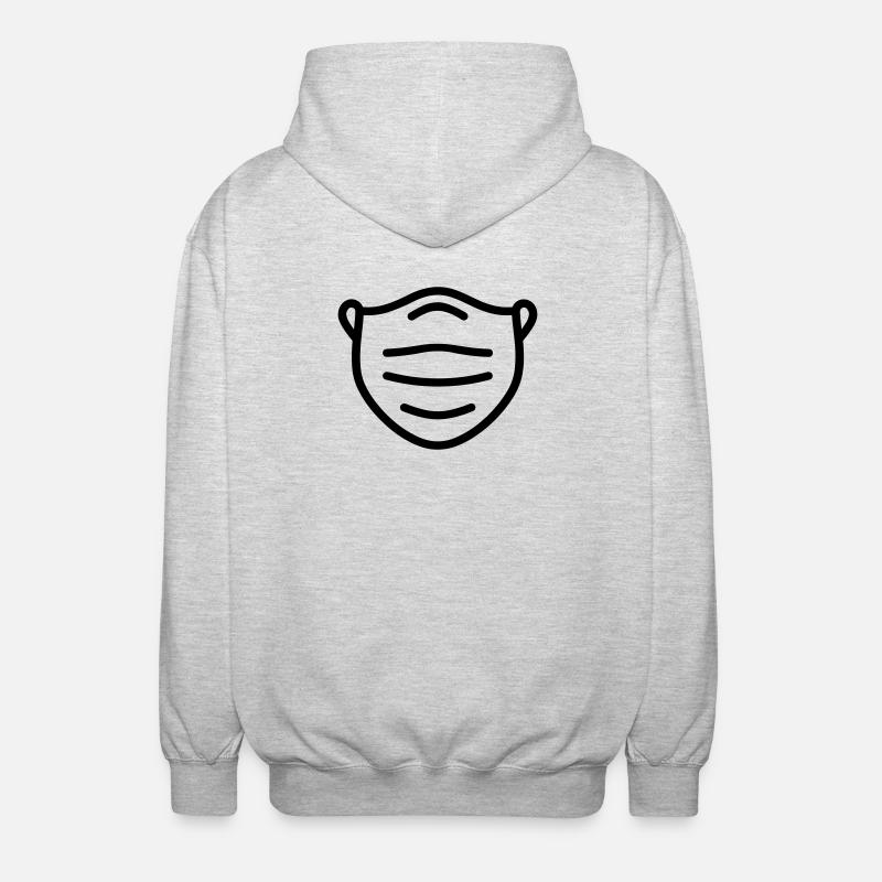 mask - Unisex Hooded Jacket - light heather grey