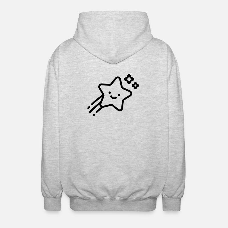 shooting star - Unisex Hooded Jacket - light heather grey