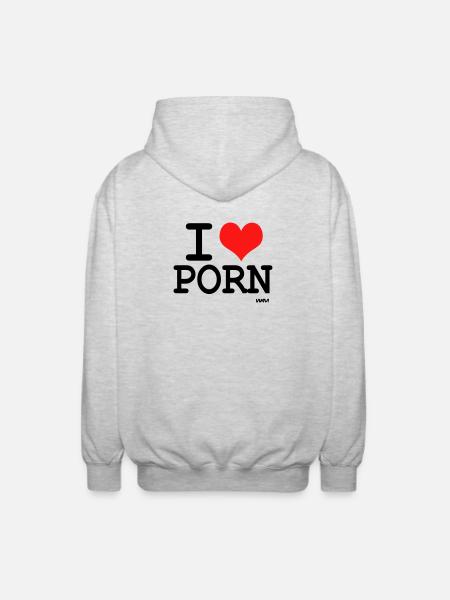 porn - Unisex Hooded Jacket - light heather grey