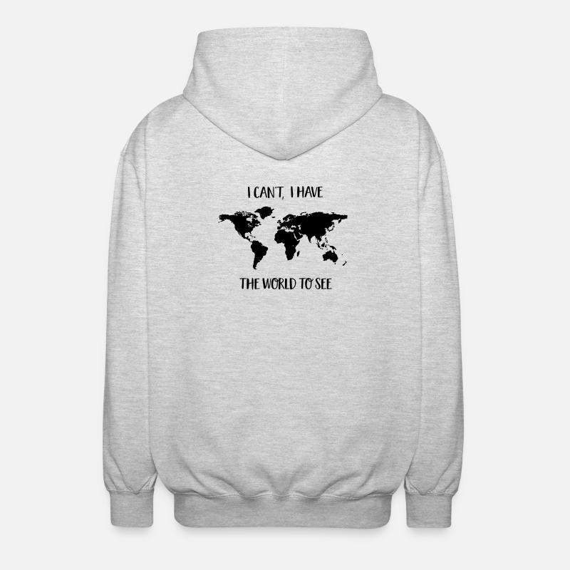 travel - Unisex Hooded Jacket - light heather grey