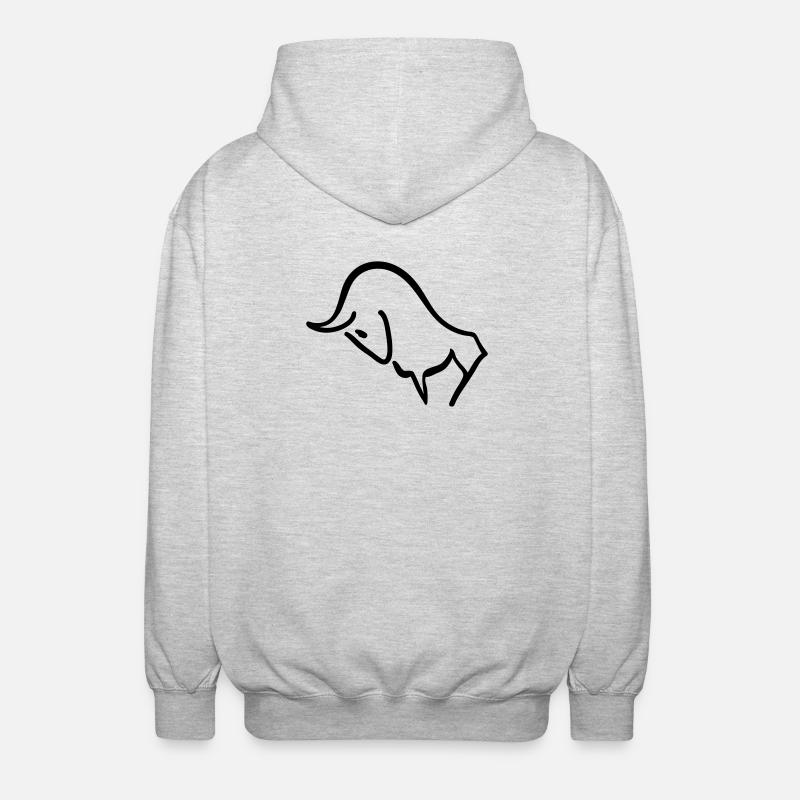 stier - Veste à capuche unisexe - gris clair chiné