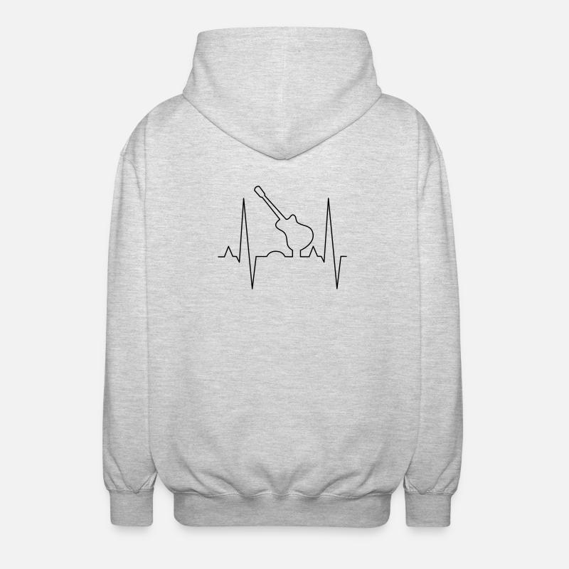 Conception d’impression de guitare - Veste à capuche unisexe - gris clair chiné