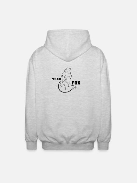Pictogram Team Fox Fox-pictogram tekenlogo - Uniseks zip hoodie - lichtgrijs gemêleerd