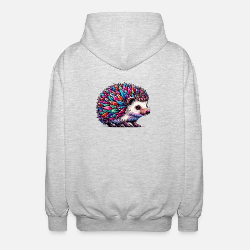 Hérisson - Veste à capuche unisexe - gris clair chiné