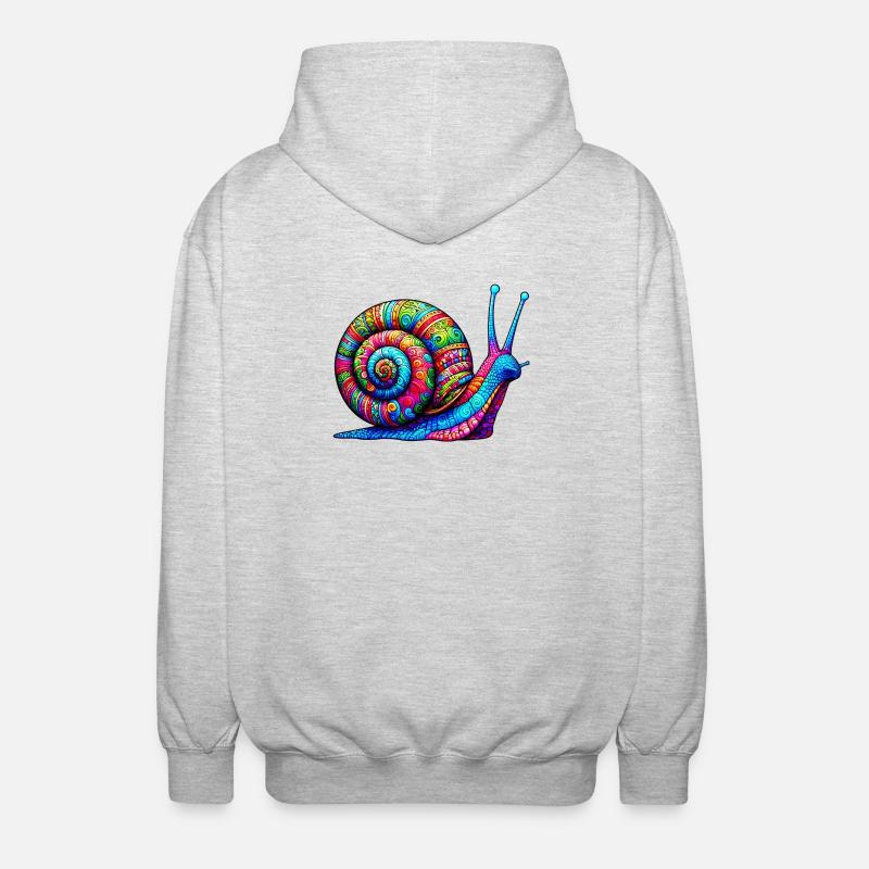 Snail - Unisex Hooded Jacket - light heather grey