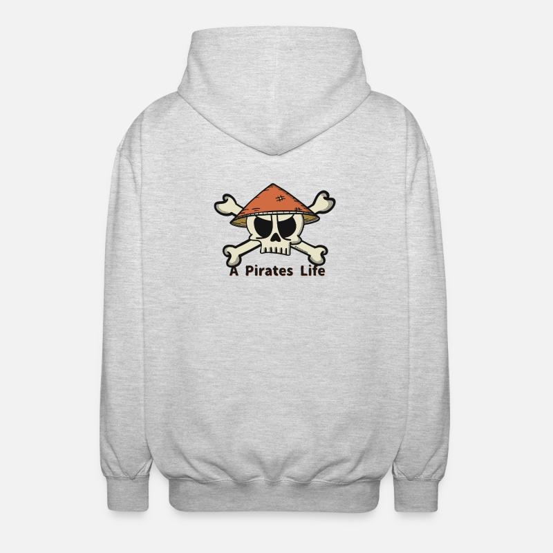 A Pirates Life logo - Unisex Kapuzenjacke - Hellgrau meliert