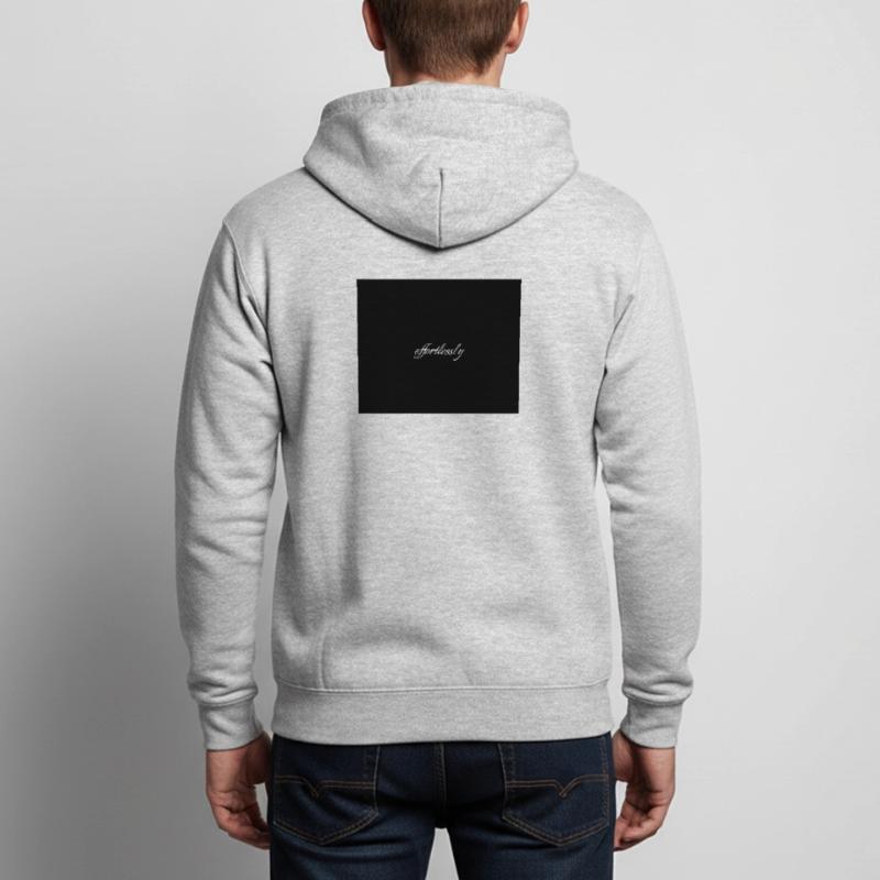 Effortlessly Elegant Script Typography Unisex Hooded Jacket