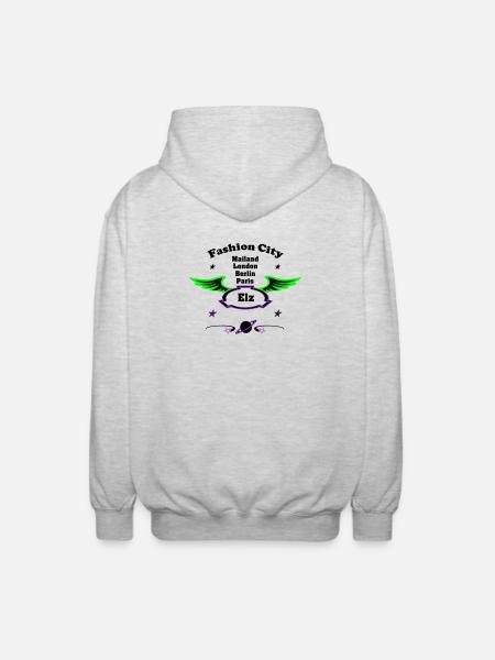 Fashion_City - Unisex Hooded Jacket - light heather grey