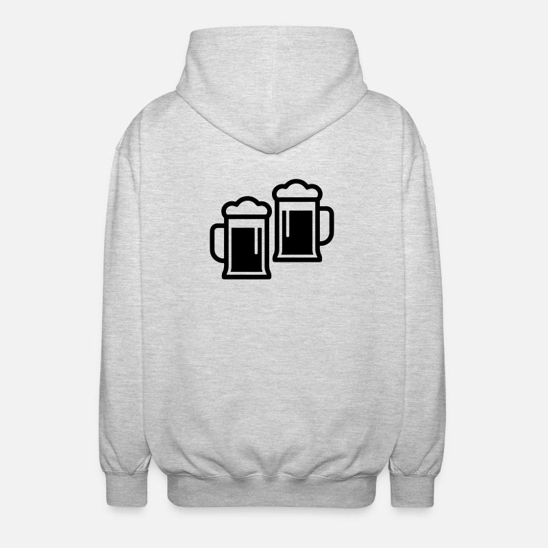 Chope à bière - Veste à capuche unisexe - gris clair chiné