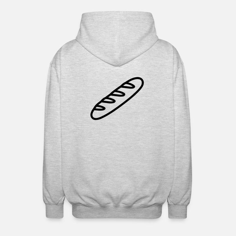 baguette - Veste à capuche unisexe - gris clair chiné