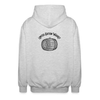 Whiskey - Unisex Hooded Jacket - light heather grey - Back - AI Model Male 185 light (185cm)