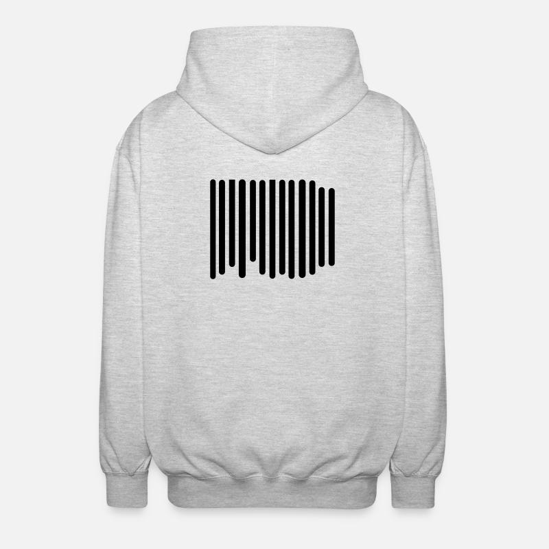 Barcode - Unisex Kapuzenjacke - Hellgrau meliert