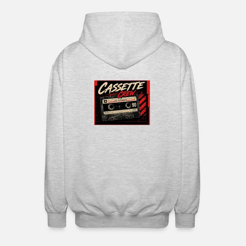 Cassette_Crew_ _Side_B_Vorever - Unisex Hooded Jacket - light heather grey