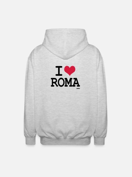 i love roma by wam - Unisex Hooded Jacket - light heather grey