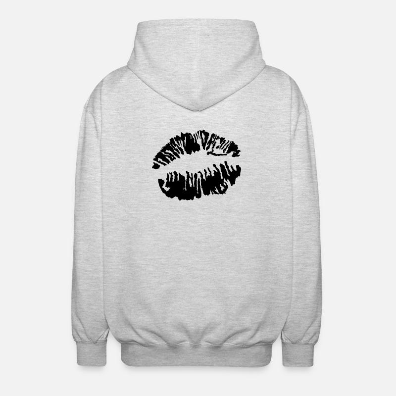 Bouche Rosebud - Veste à capuche unisexe - gris clair chiné