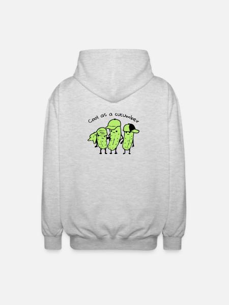Froid comme un concombre - Veste à capuche unisexe - gris clair chiné