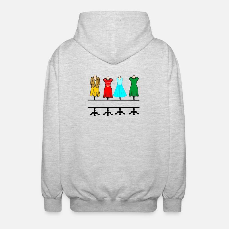 Mode féminine avec espace de texte - Veste à capuche unisexe - gris clair chiné