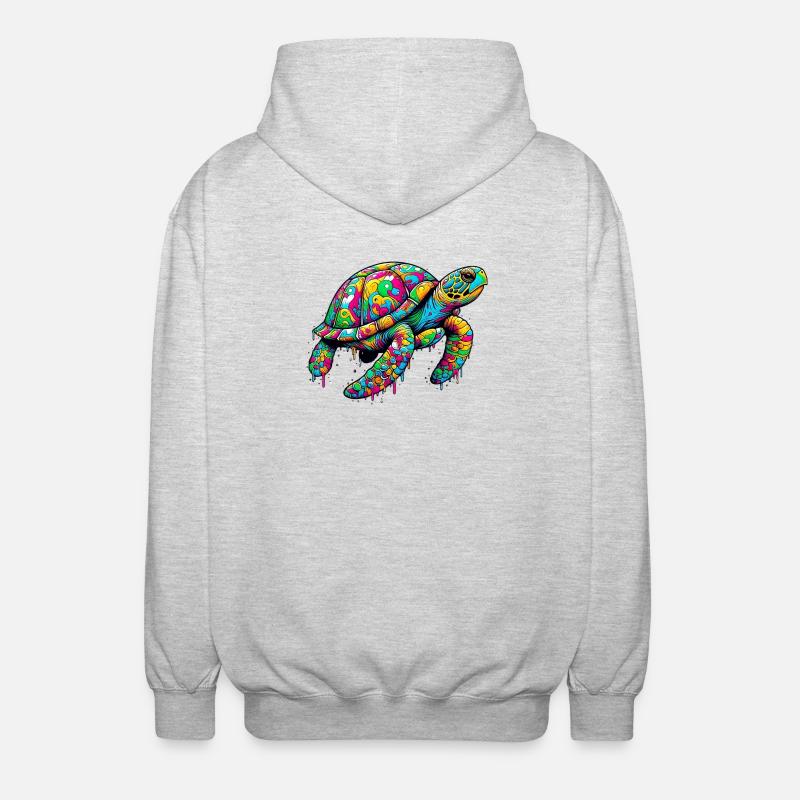 Tortue - Veste à capuche unisexe - gris clair chiné