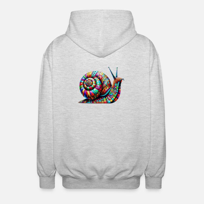 Snail - Unisex Hooded Jacket - light heather grey