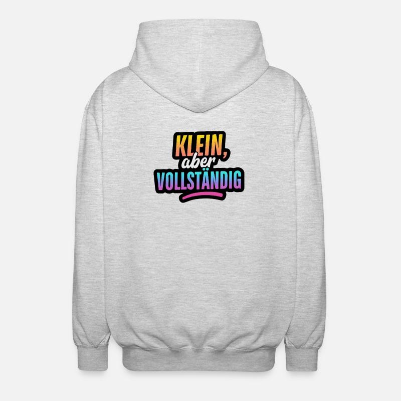 Klein, aber Vollständig - Veste à capuche unisexe - gris clair chiné