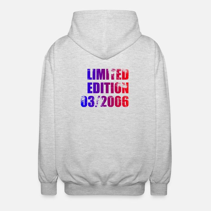 20e anniversaire édition limitée 03/2006 - Veste à capuche unisexe - gris clair chiné