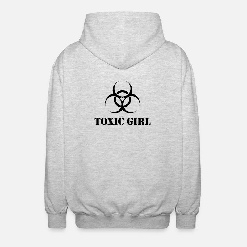 Toxisches Mädchen - Unisex Kapuzenjacke - Hellgrau meliert