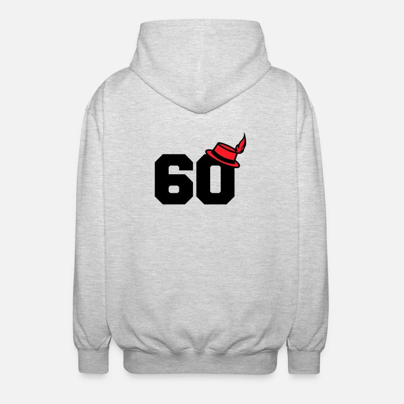 60 - Veste à capuche unisexe - gris clair chiné