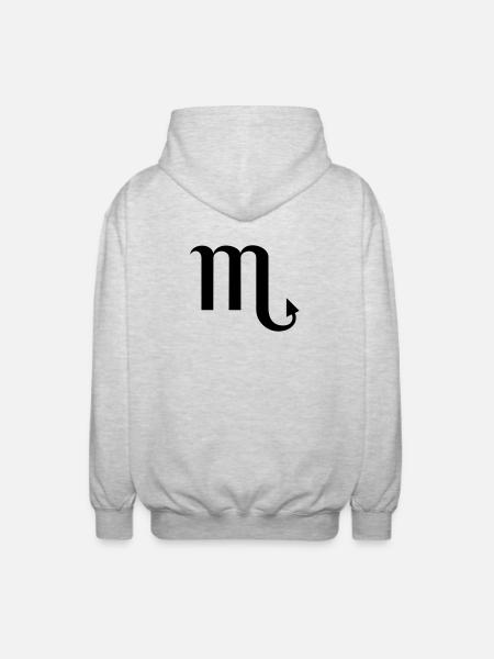 Sternzeichen Skorpion - Unisex Kapuzenjacke - Hellgrau meliert