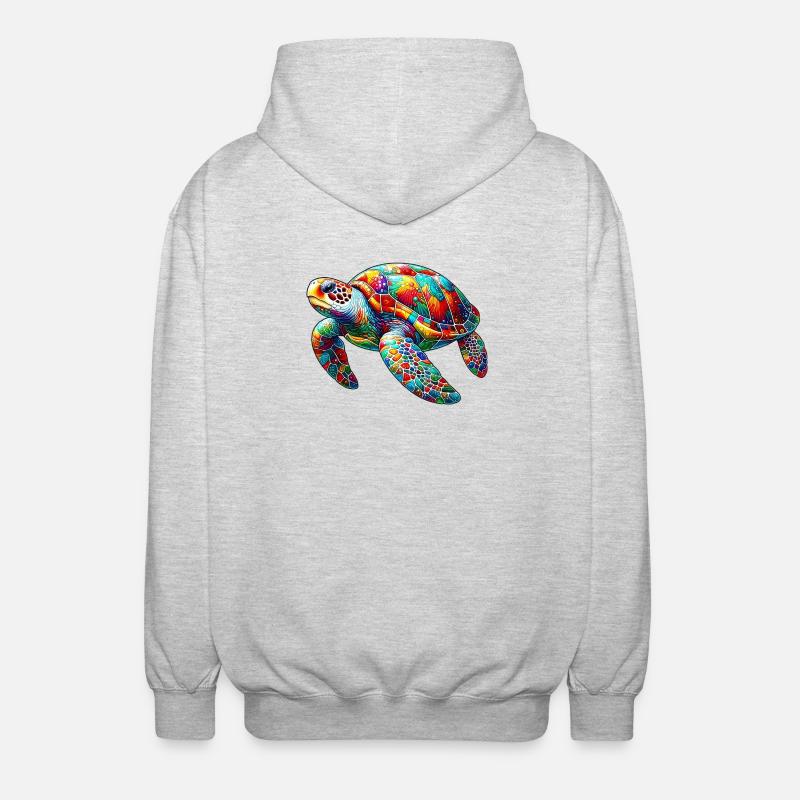Turtle - Unisex Hooded Jacket - light heather grey