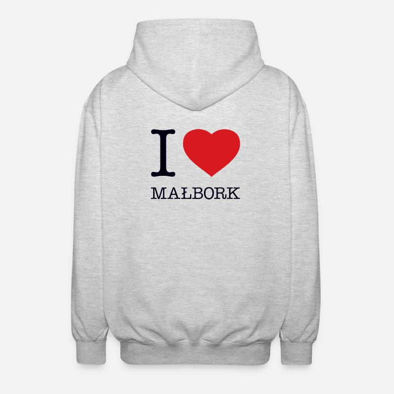 J’ADORE MALBORK - Veste à capuche unisexe - gris clair chiné