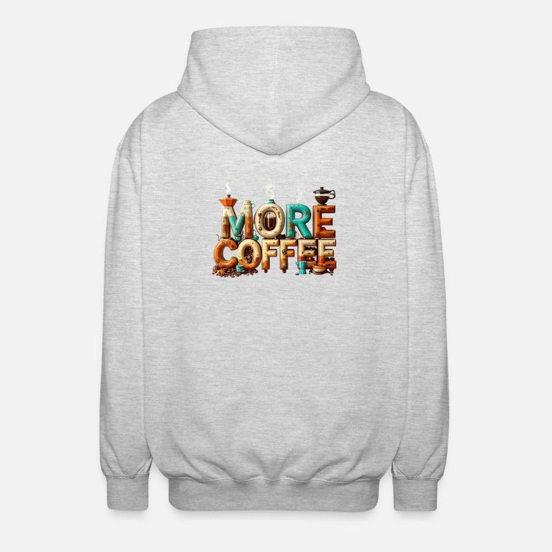 Plus de café - Veste à capuche unisexe - gris clair chiné
