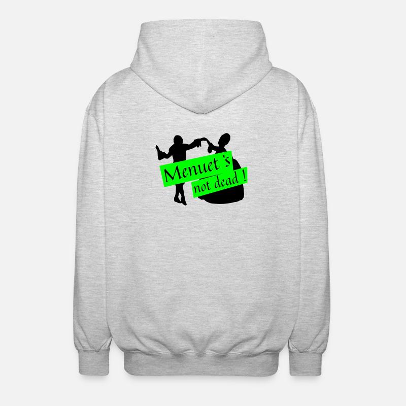 Menuet is not dead - Unisex Kapuzenjacke - Hellgrau meliert