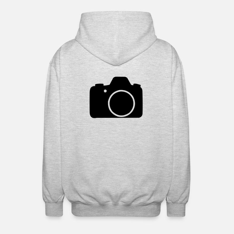 Caméra - Veste à capuche unisexe - gris clair chiné