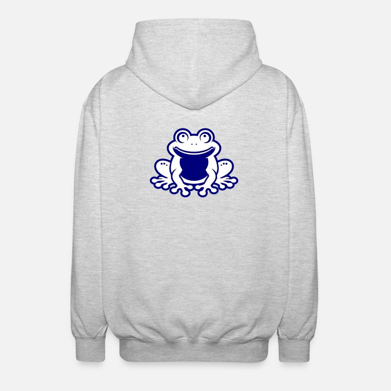 Toad Comic Frog - Unisex Hooded Jacket - light heather grey