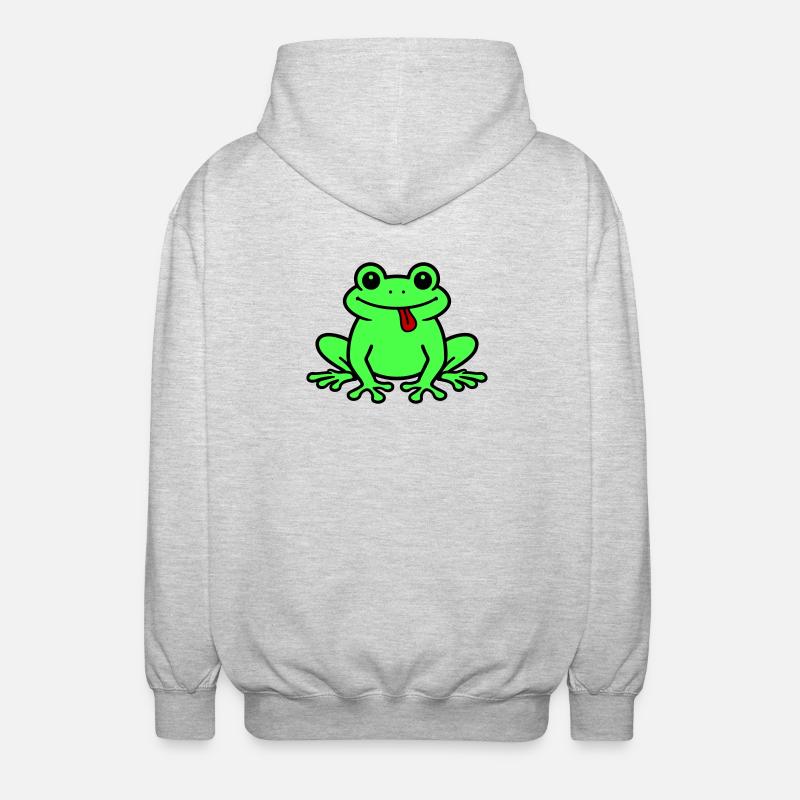 Toad Comic Frog - Unisex Hooded Jacket - light heather grey