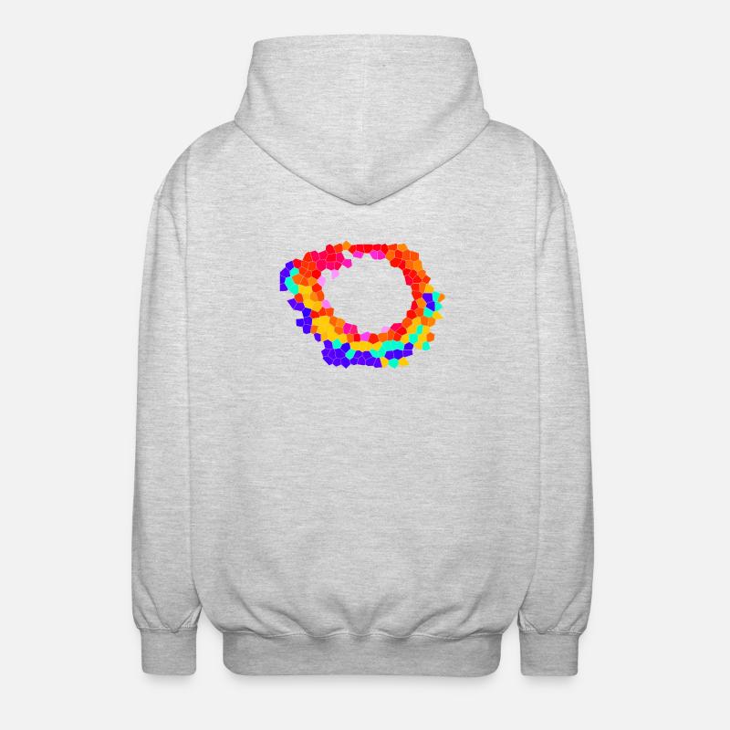 Voronoi Mosaic Orbit - Unisex Kapuzenjacke - Hellgrau meliert