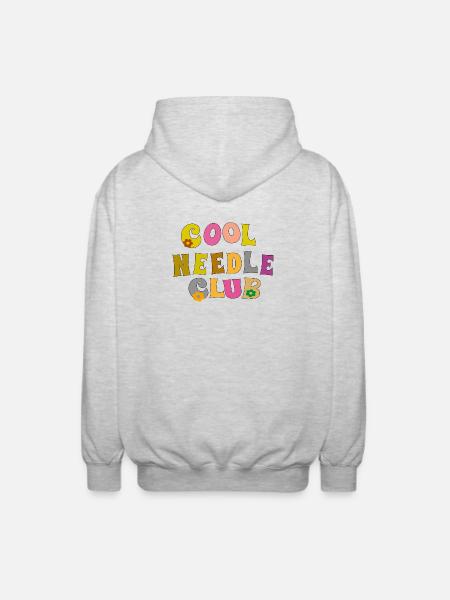 Cool Needle Club - Unisex Hooded Jacket - light heather grey