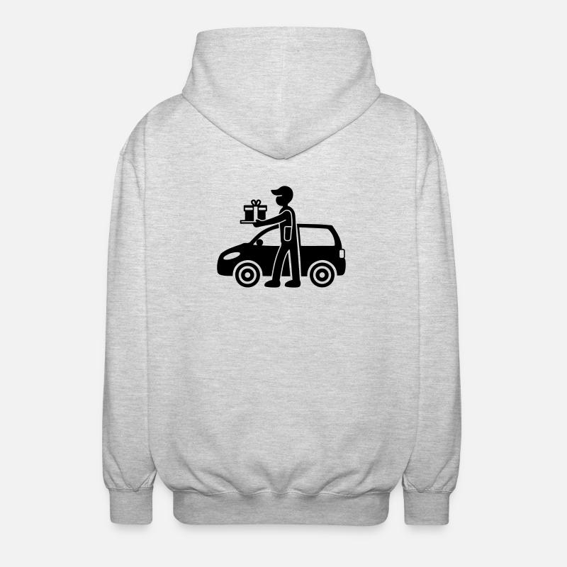 Package Service Delivery - Unisex Hooded Jacket - light heather grey