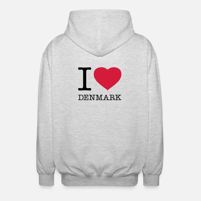 J’AIME LE DANEMARK Dänemark - Veste à capuche unisexe - gris clair chiné