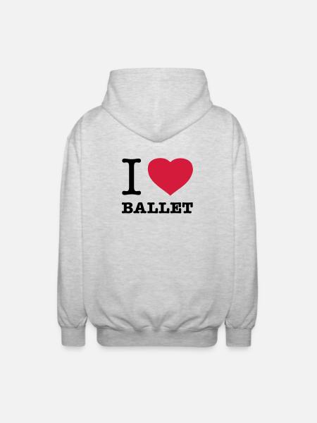 I LOVE BALLET Ballett - Unisex Hooded Jacket - light heather grey