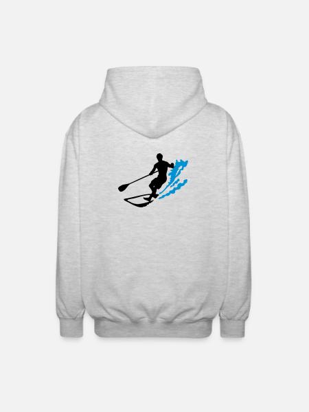 stand up paddling - Unisex Hooded Jacket - light heather grey