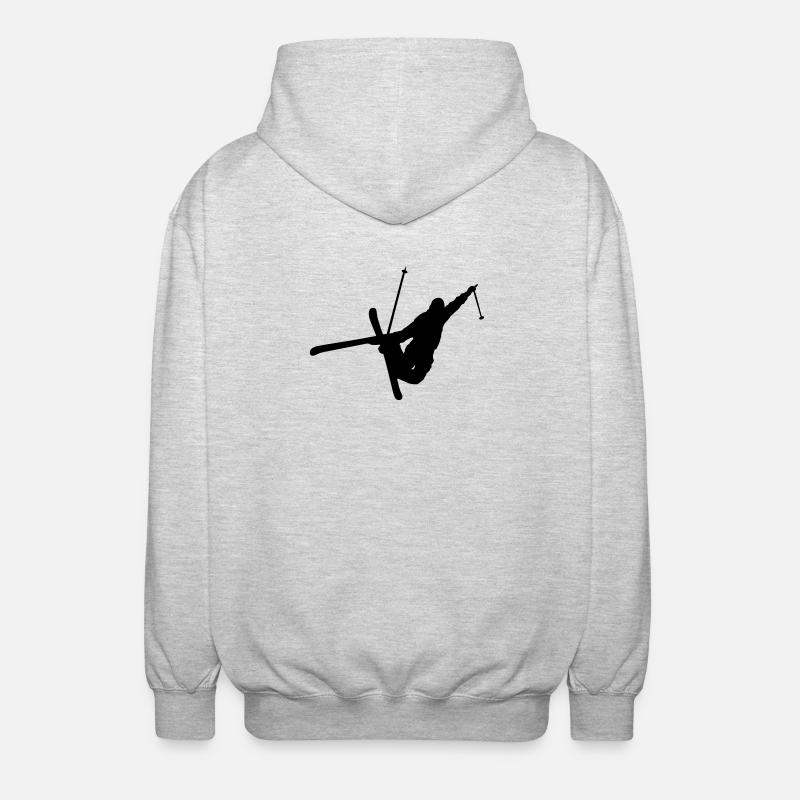 Freeski - Unisex Kapuzenjacke - Hellgrau meliert