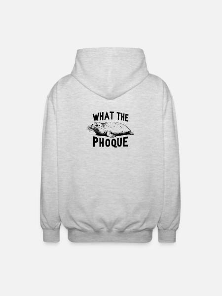 Was das Siegel-Humor-Geschenk - Unisex Kapuzenjacke - Hellgrau meliert