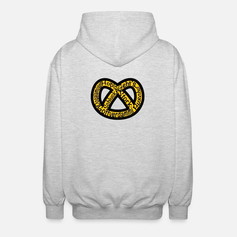 Bretzel Alsace Expression - Veste à capuche unisexe - gris clair chiné