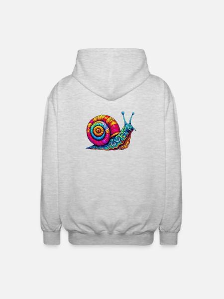 Escargot - Veste à capuche unisexe - gris clair chiné
